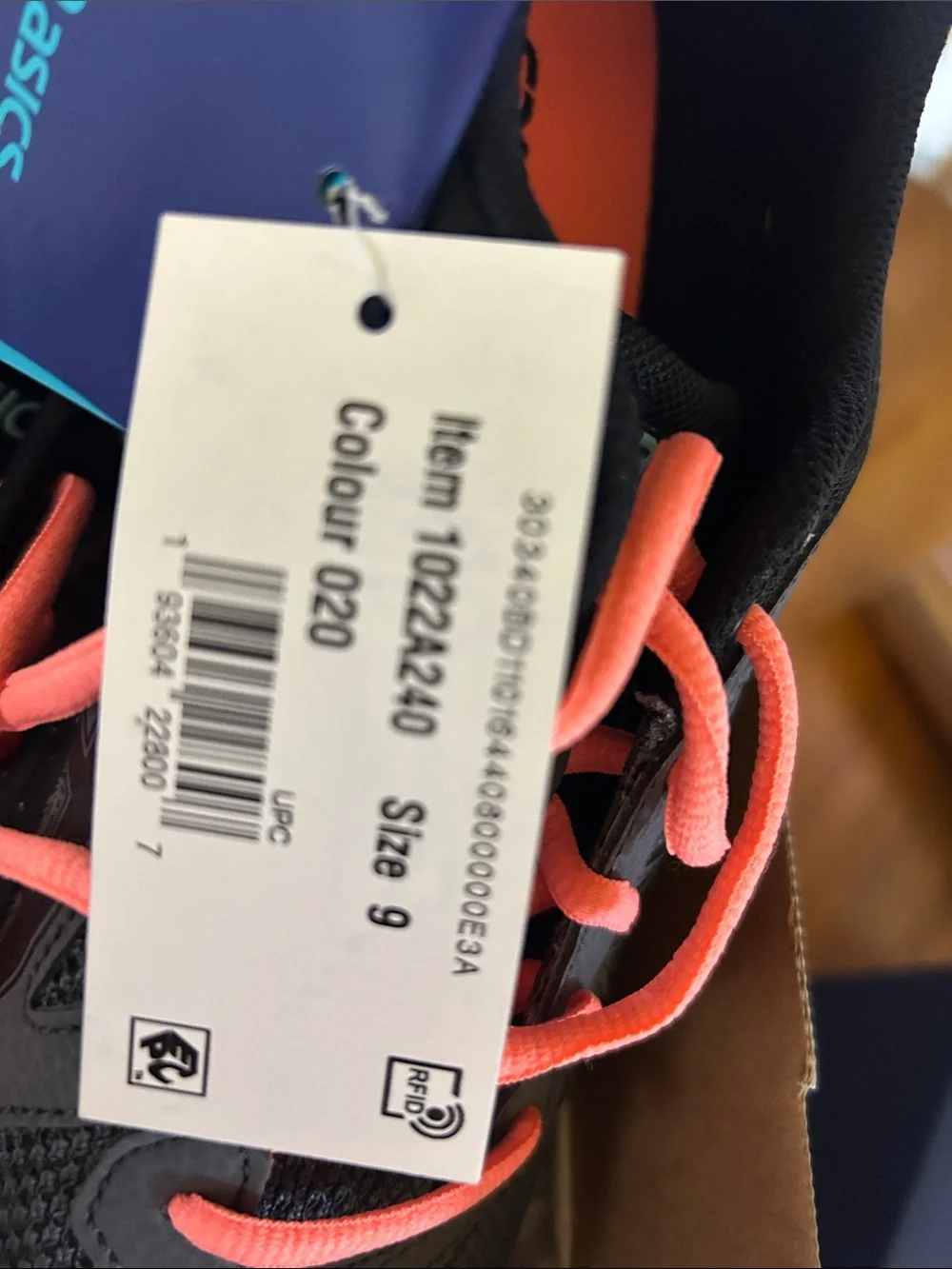 Asics Gray and Bright Orange Trail Running Shoes